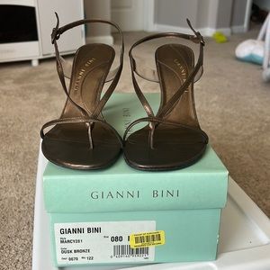 Gianni Bini Dusk Bronze strappy heeled sandals